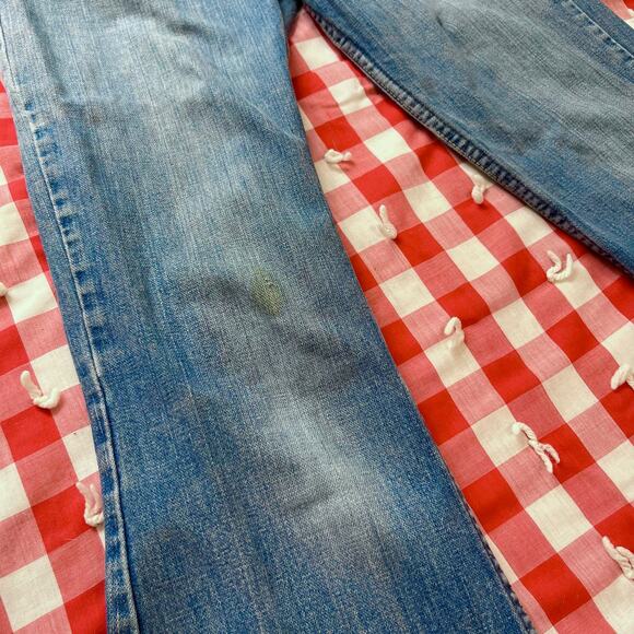 Vintage 70s Wrangler Jeans Flare Light Wash Western Blue‎ Denim // Size 25 - Picture 7 of 8